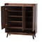 Baxton Studio Delaire Mid-Century Modern Walnut Brown Finished Wood Shoe Cabinet 235-13268-ZORO - alternate 8